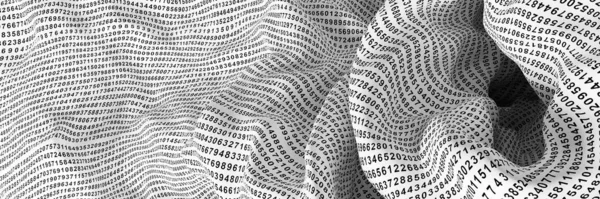 Infinite Random Numbers Rendering Original Background Technology Science Concepts — Stock Photo, Image