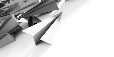 Üç boyutlu işleme sonsuz kağıt uçak