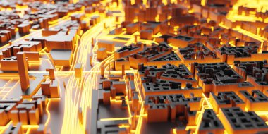 Techno Mega şehir; kentsel ve fütüristik teknoloji kavramları, ORIG