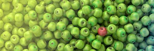 Apple standing out from the crowd — Stok fotoğraf