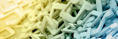 Uçaktaki ahşaptan yapılmış notalar. Orijinal 3D görüntüleme arkaplanı.