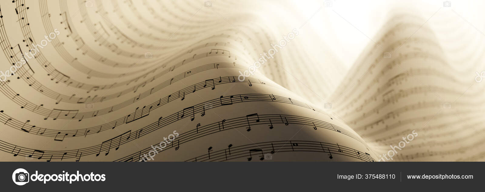 Music Note Background 3d
