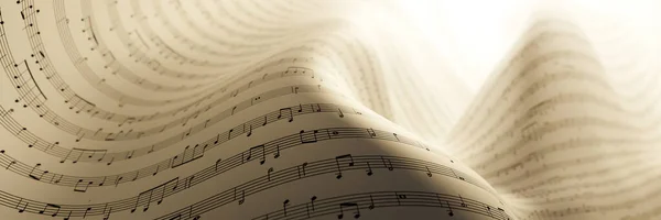 Soyut müzik notaları arka plan; sanat kavramları, orijinal 3D çizim, RF illüstrasyon