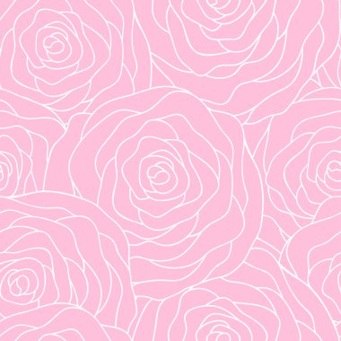 Taslak biçimli gülleri olan kusursuz bir desen. Çok güzel.