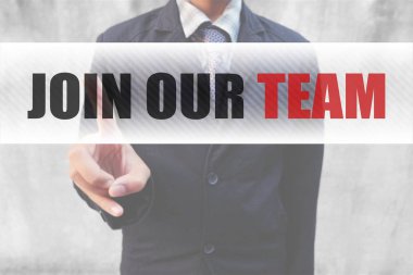 İşadamı işaretleme kelimeler bize katıl