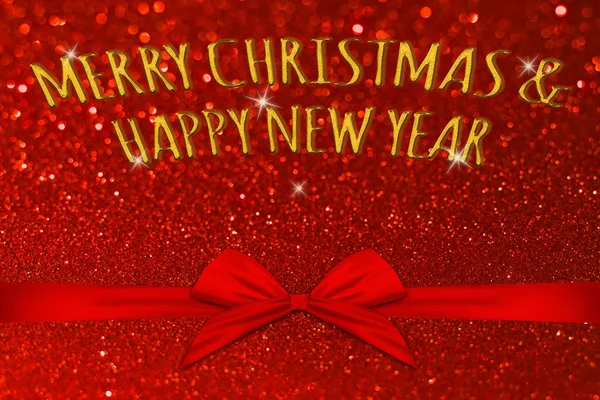 Feliz Natal palavra no vermelho brilho textura abstrato fundo — Fotografia de Stock