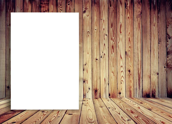 Viejo marrón madera tablón textura fondo con blanco tablero copia sp — Foto de Stock