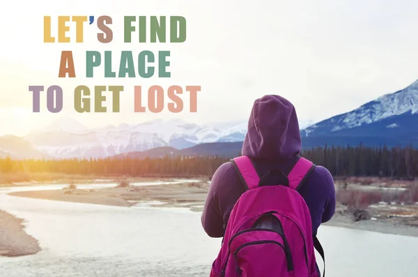 Let\'s find a place to get lost, travel concept