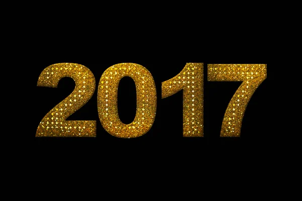 Gold glitter 2017 numerot uudenvuoden loma konsepti musta — kuvapankkivalokuva