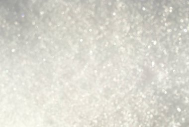Beyaz glitter bokeh taze kar soyut doku kökenli