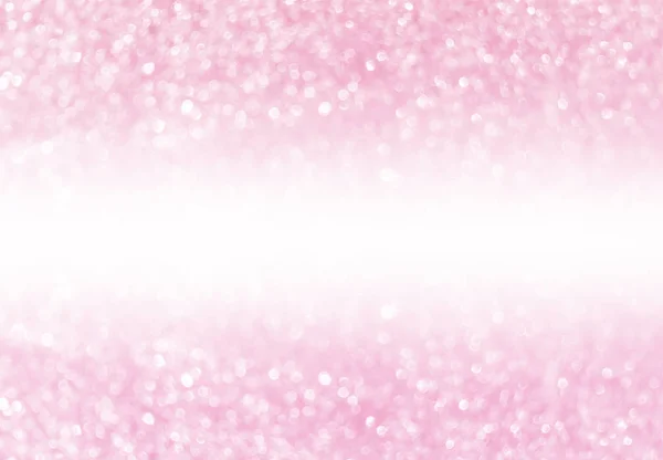 Pembe glitter bokeh üzerinden taze kar soyut doku arka plan w — Stok fotoğraf