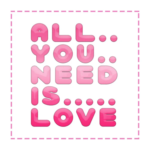 All you need is love words on white background — Stock Photo, Image