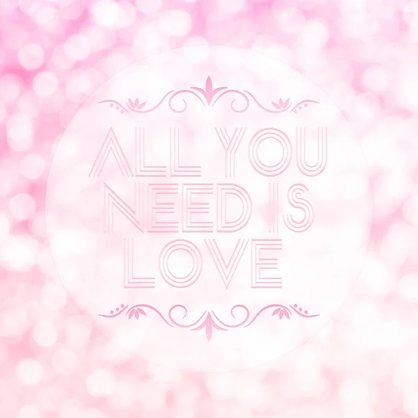 Белый розовый фон с надписью All you need — стоковое фото