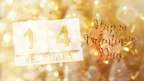 14 februari Happy Valentine's Day card luxe stijl — Stockfoto