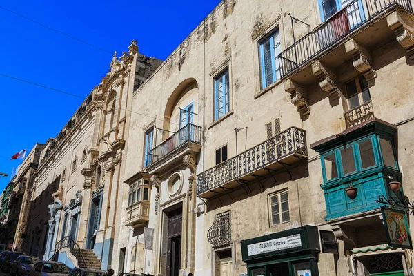 Балкони на Мальті — стокове фото