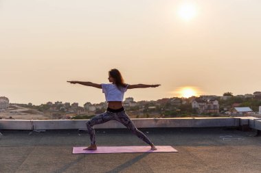 Yoga Çalışan Genç Kadın
