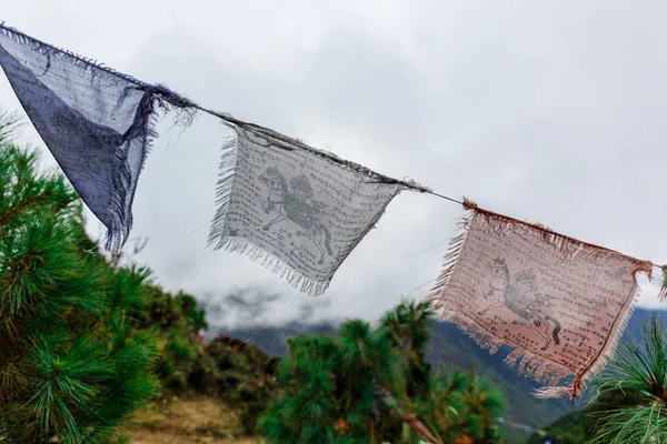 Kolorowe flagi nepalska — Zdjęcie stockowe