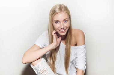 Güzel bir kadının portresi.