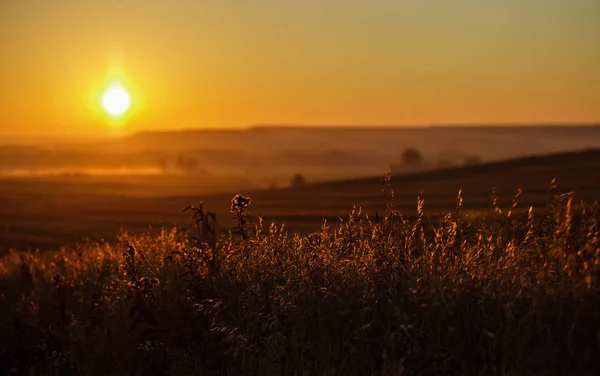 Úžasné sunrise na camino — Stock fotografie