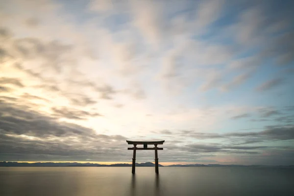 Sanctuaire Shirahige au lac Biwa, ville de Takashima, Shiga, Japon — Photo