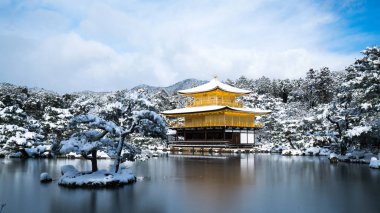 Kinkakuji Tapınağı ve kar manzara, Kyoto, Turizm Japonya