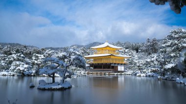 Kinkakuji Tapınağı ve kar manzara, Kyoto, Turizm Japonya