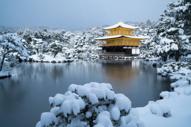 Kinkakuji Tapınağı ve kar manzara, Kyoto, Turizm Japonya