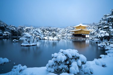 Kinkakuji Tapınağı ve kar manzara, Kyoto, Turizm Japonya