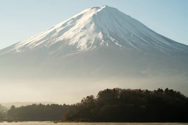 Mont Fuji Ciel Bleu Lac Kawaguchi Yamanashi Tourisme Japon — Photo