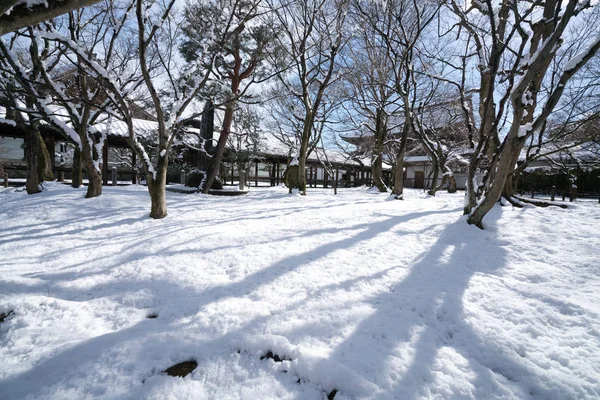 Tofukuji escena de nieve templo, Kioto, el turismo de Japón — Foto de Stock