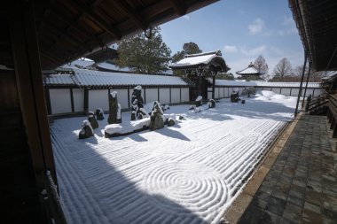Hojo Bahçe kar olay yerinde Tofukuji Tapınağı, Kyoto, Turizm Japonya