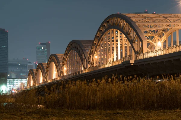 Osaka Umeda Éjszakai Kilátás Japán — Stock Fotó