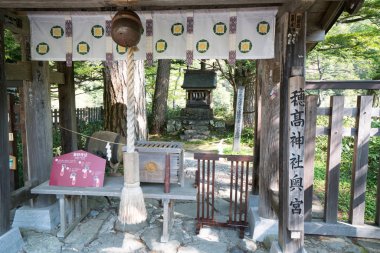 Hotaka tapınağı Kamikochi, Nagano, Japonya