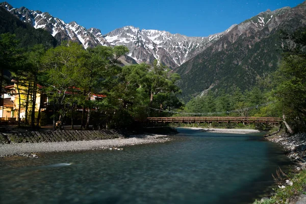 Nachtzicht Kamikochi Nagano Japan — Stockfoto