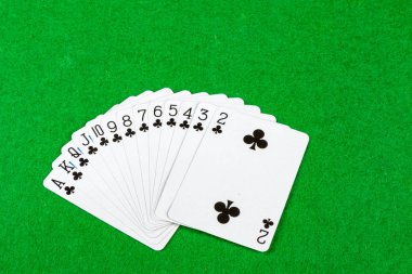 Sadece takım elbise kulüpleri gösterilen kartlar