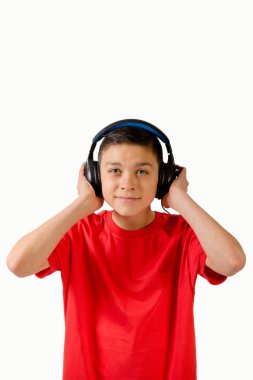 Genç Beyaz genç çocuk müzik