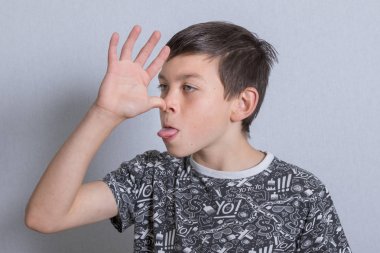 Aptallık bir çocuğun Portait