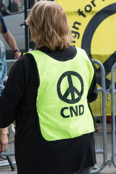 Protestocular toplamak Londra'da bir anti nükleer savaş protesto