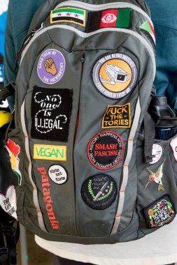 Protestocular toplamak Londra'da bir anti nükleer savaş protesto