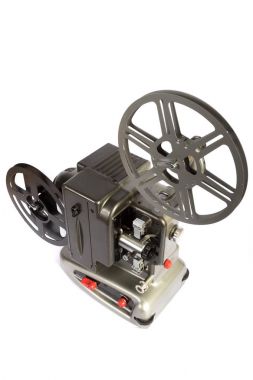 Retro or vintage home movie projector clipart
