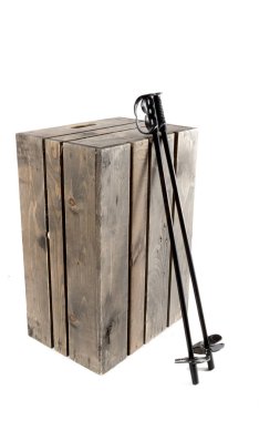 Kayak Polonyalılar sandık üzerinde dinlenme