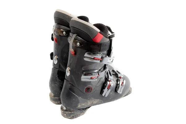 Γκρι καλά χρησιμοποιείται για μπότες του σκι — Φωτογραφία Αρχείου