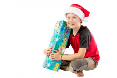 Bir Noel hediyesi pre-teen çocukla