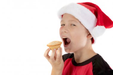 Pre-teen çocuk ve bir börek