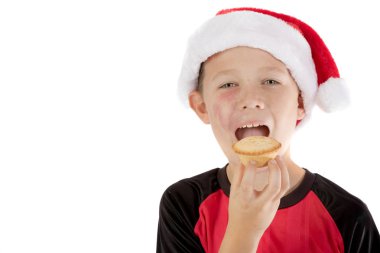 Pre-teen çocuk ve bir börek