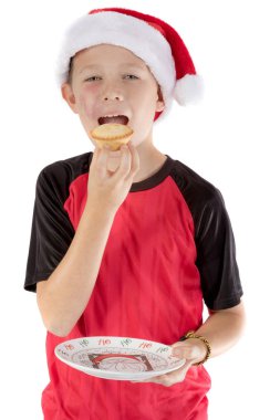 Pre-teen çocuk ve bir börek