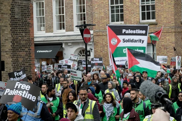 Demonstração nacional: Justiça agora - Faça certo para a Palestina Londres — Fotografia de Stock