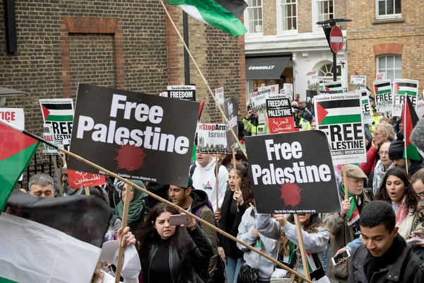 Demonstração nacional: Justiça agora - Faça certo para a Palestina Londres — Fotografia de Stock