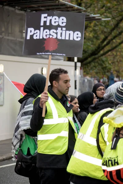 Demonstração nacional: Justiça agora - Faça certo para a Palestina Londres — Fotografia de Stock