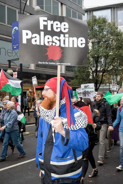 Demostración nacional: Justicia ahora - Hacer lo correcto para Palestina Londres — Foto de Stock